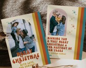Boho Photo Christmas Card, Arch Christmas Card Editable, Arch Photo Christmas Card, Photo Holiday Card Template, Merry Christmas | Stacy