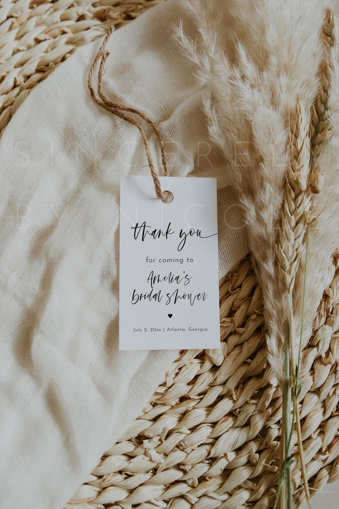 Bridal Shower Favor Tag Template, Editable Printable Bridal Shower Tag ...