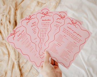 Bachelorette Party Games Bundle, Bachelorette Game Bundle, Pink Bachelorette Games Bundle, Canva Bachelorette Game Bundle, Hen Party | Carly