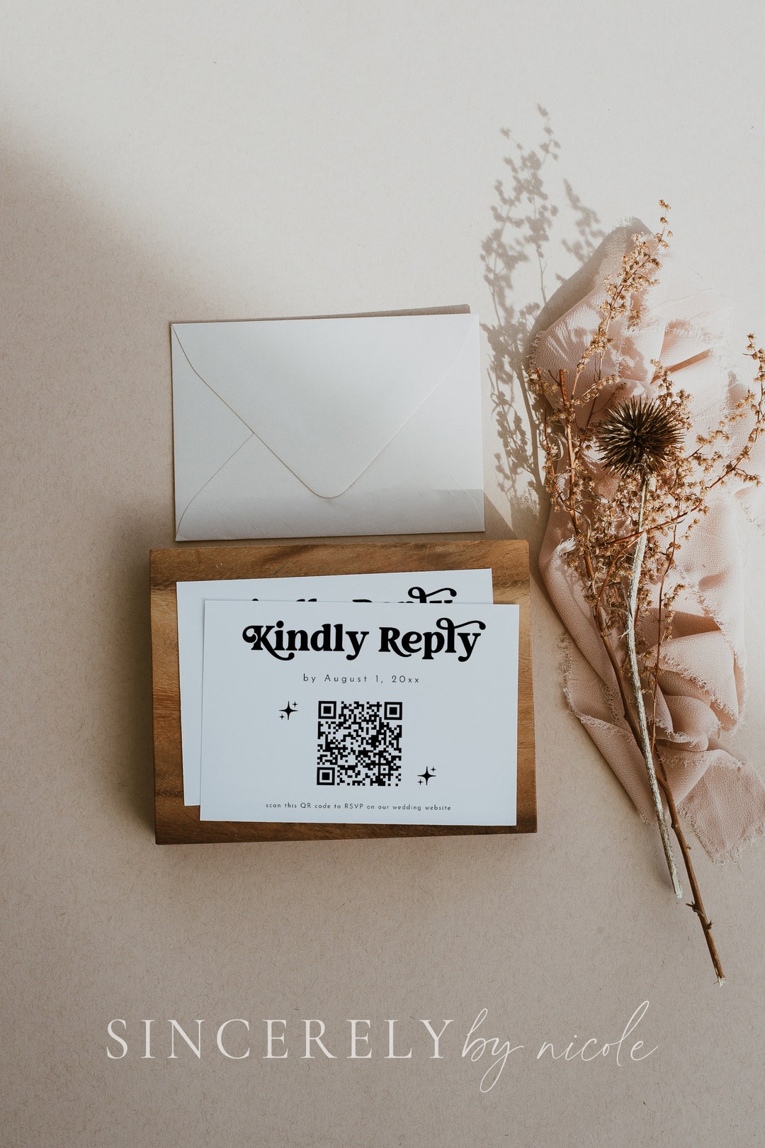 QR Code Response Card, QR Code RSVP Card Template, Qr Code Rsvp Card ...