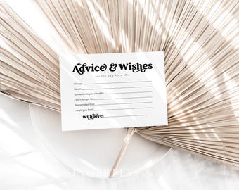 PRINTED & SHIPPED Advice for the Bride and Groom, Advice and Wishes for the New Mr. and Mrs Game, Wedding Advice and Well Wishes | Charli