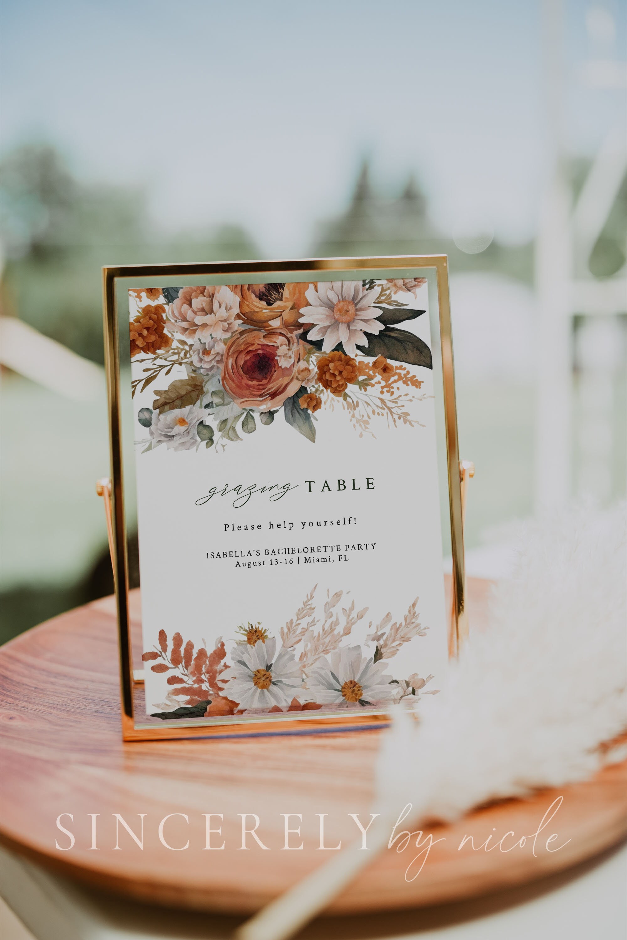 Grazing Table Sign Printable, Wedding Grazing Table Sign, Minimalist ...