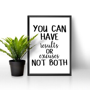 Exercise Printables, Motivational Wall Decor, Inspirational Wall Art ...