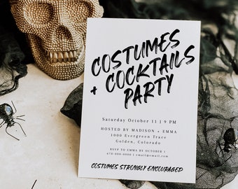 Halloween Party Invitation Template, Editable Printable Halloween Party Invite, Halloween Party Template, Editable Invite Halloween Template