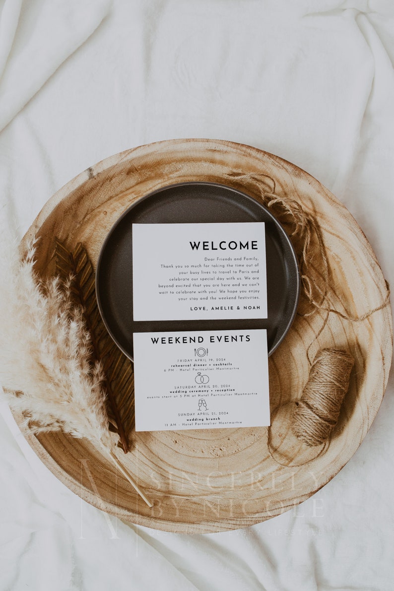 Wedding Itinerary Printable Wedding Itinerary Template - Etsy