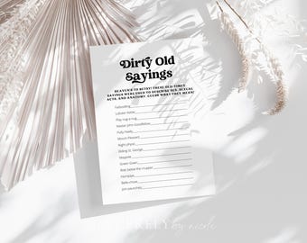 Juego de despedida de soltera retro, Juego de frases sucias de despedida de soltera, Juegos de despedida de soltera sucia, Juego de despedida de soltera, Canva Bachelorette / Charli