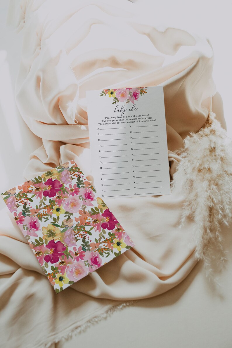 Adley Printable Baby Shower Game Bundle Girl Baby Shower Etsy