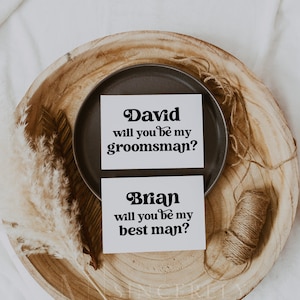 Groomsmen Proposal, Editable Printable Best Man Proposal Template, Retro Will You Be My Groomsman, Groomsman Proposal Best Man DIY CHARLI