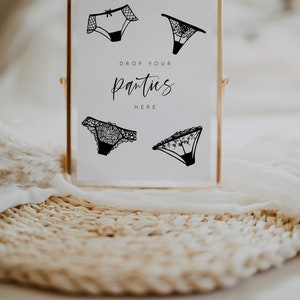 Drop Your Panties Here Sign, Lingerie Shower Sign, Bridal Shower Sign ...