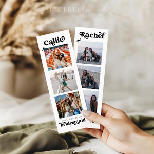 Bridesmaid Proposal Card Template, Editable Photo Proposal Card, Will You Be My Bridesmaid Card, Photo Strip Bridesmaid Proposal | Charli