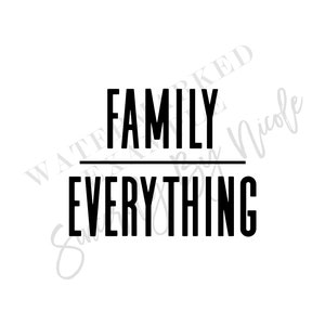 Family Over Everything, Family Sign, Family Print, Living Room Prints ...