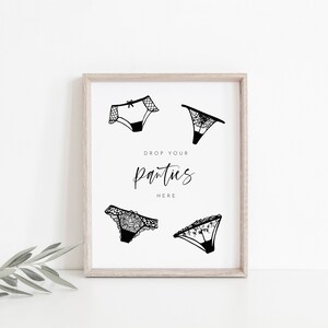 Drop Your Panties Here Sign, Lingerie Shower Sign, Bridal Shower Sign ...