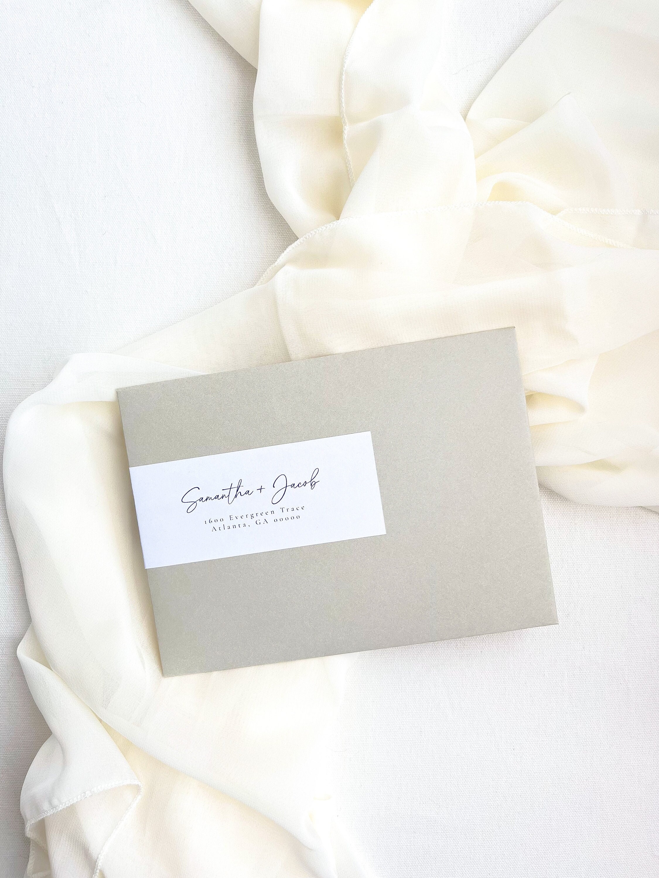 Wrapping Address Labels Wraparound Address Label Template, Wrap Label Template, Modern ...