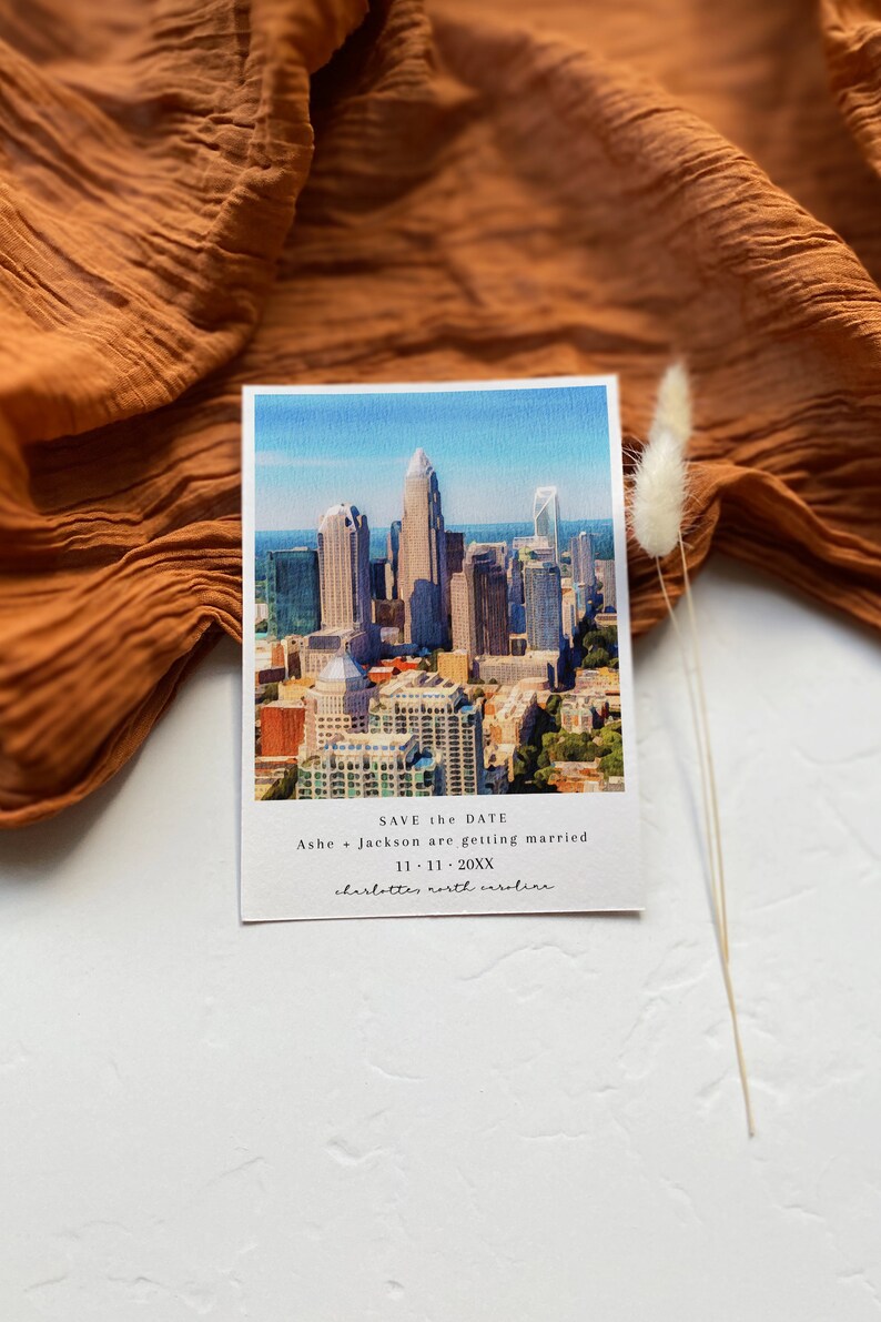 Journey Instant Download Charlotte Wedding Announcement Charlotte North Carolina Save The Date Printable North Carolina Save The Date