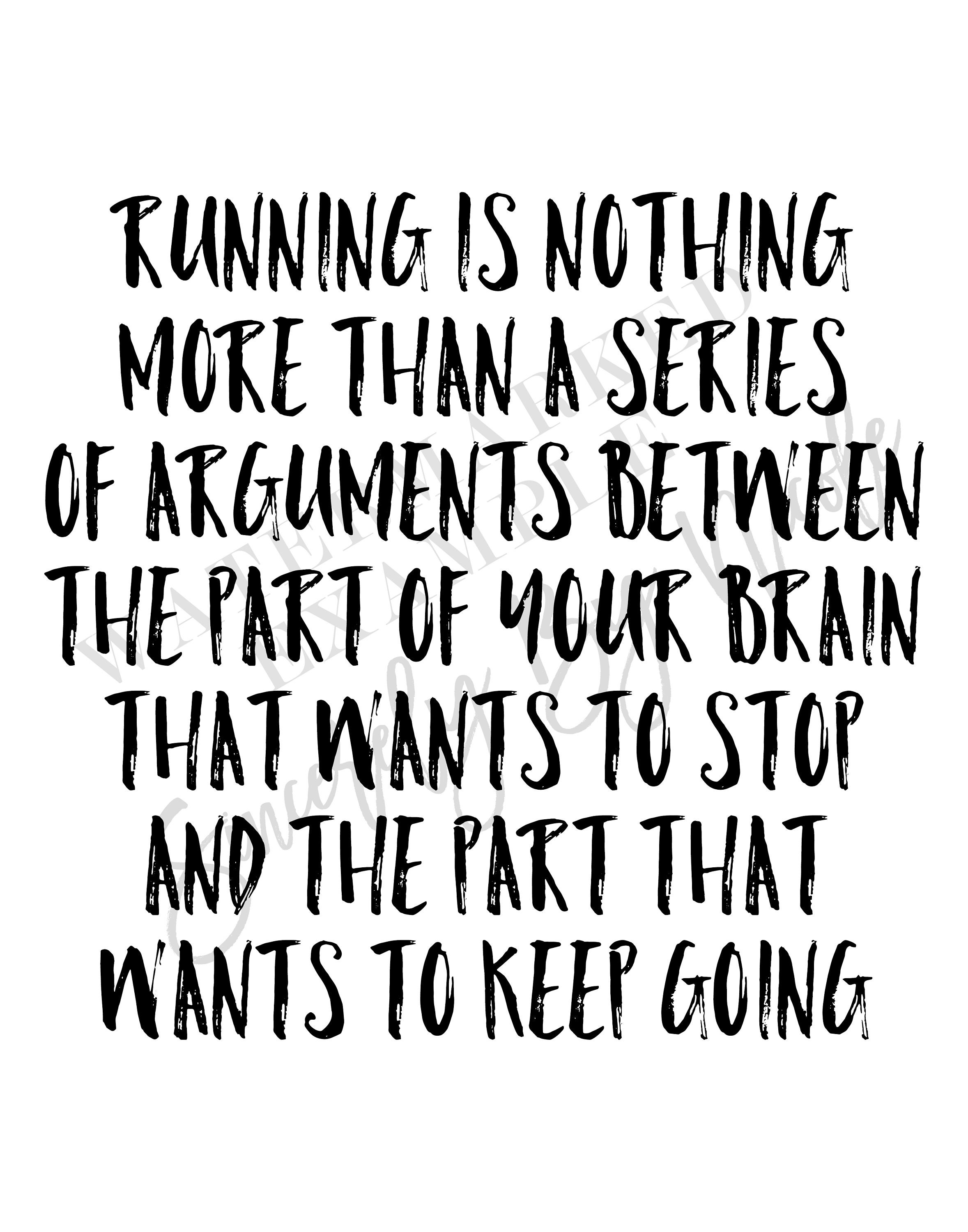 Running Running Quote Printable Running Quotes Gift for Etsy