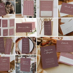 Boho Wedding Bundle, Wedding Template Bundle Editable Printable, Wedding Bundle Invitation, Wedding Bundle Template Download, DIY | Serena