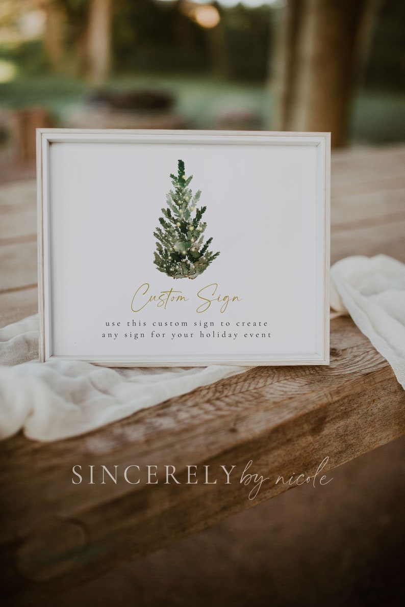 Sign Off Pattern Christmas Editable Christmas Party Sign Template, Christmas Party, Holiday Party ...