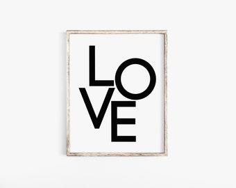 LOVE, Scandinavian Poster, Love Typography, Love Sign, Love Printable, Love Print, Love Art Print, Minimalist Print, Love Typography, Print