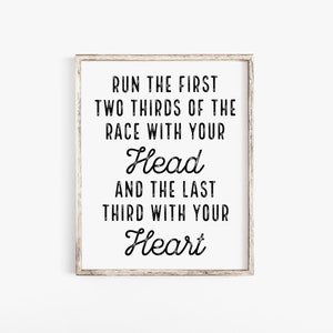 PRINTABLE Motivation, Running, Running Inspiration, Inspirational Wall Art, Running Gift, Marathon, Cross Country, Track, Typography Print