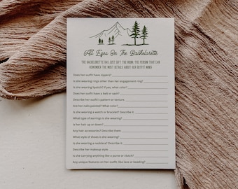 Camp Bachelorette Party Game, All Eyes On The Bachelorette Camping Bachelorette Girls Weekend Games, Camp Theme Bachelorette Party | Tess