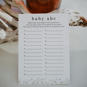 Baby ABC Game Template, Editable Printable Baby Alphabet Game ...