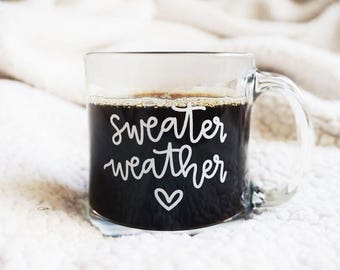 Sweater Weather Glass Mug