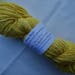 Handspun and natural dyed Organic Merino Wool - 53 grams - dyed with Montbretia / Crocosmia flowers