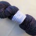 Handspun yarn blend of Shetland wool and silk - 100 grams - blend of blue, grey and purple