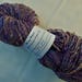 Handspun Organic Falkland Merino wool - 107 gram - blend of wine red, blue, purple, white and peach