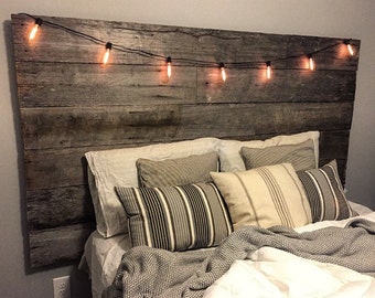 barnwood headboard etsy