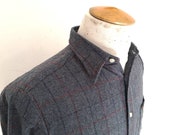 Vintage LEE CHICAGO SHIRT - wool button up shirt - size medium