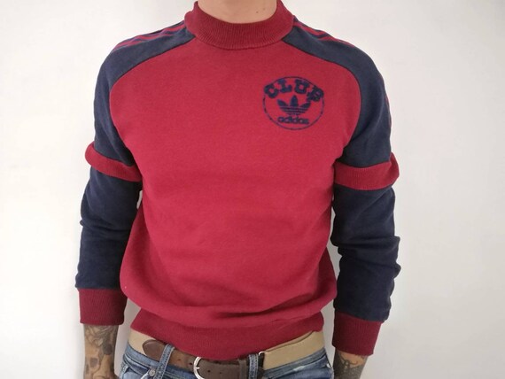 adidas burgundy sweater