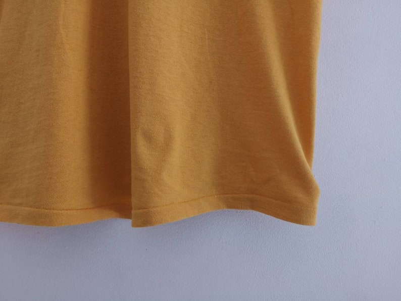60s UCLA Varsity vintage canary yellow t shirt
