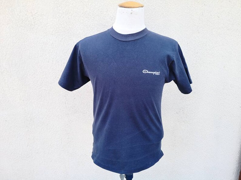 navy blue champion t shirt