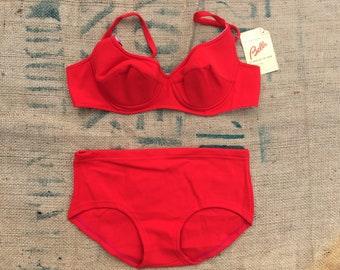 60s Deadstock Red bikini by bella / vintage swim suit made in France