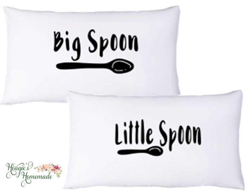 Big Spoon Little Spoon Couples Pillowcase Love Funny Christmas Gift For Him Holiday Gift Valentines Day Gift For Boyfriend