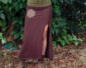 Sprookjesrok, elfenkleding, rok bosbewoner, pixierok, bohokleding, festivalrok, bosrok, tribale rok zomer