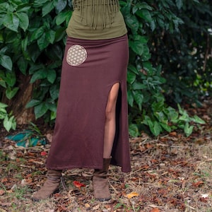Fairy Slit Skirt, Elven Clothing, Forest Dweller Skirt, Pixie Skirt, Bohemian Clothing, Festival Skirt, Woodland Skirt, Summer Tribal Skirt