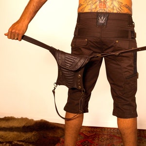Ceinture Holster en cuir, Sac banane festival, Sac utilitaire en cuir, Poche holster en cuir, Sac ceinture festival, Sac festival pour hommes, Sac Burning Man