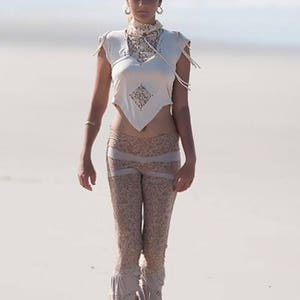 Burning Man Clothing Women, Pixie Leggings, Boho Festival Clothing, Bell Bottoms Bohemian Pants, Gypsy Flare Pants, Hippie Yoga Pants image 6