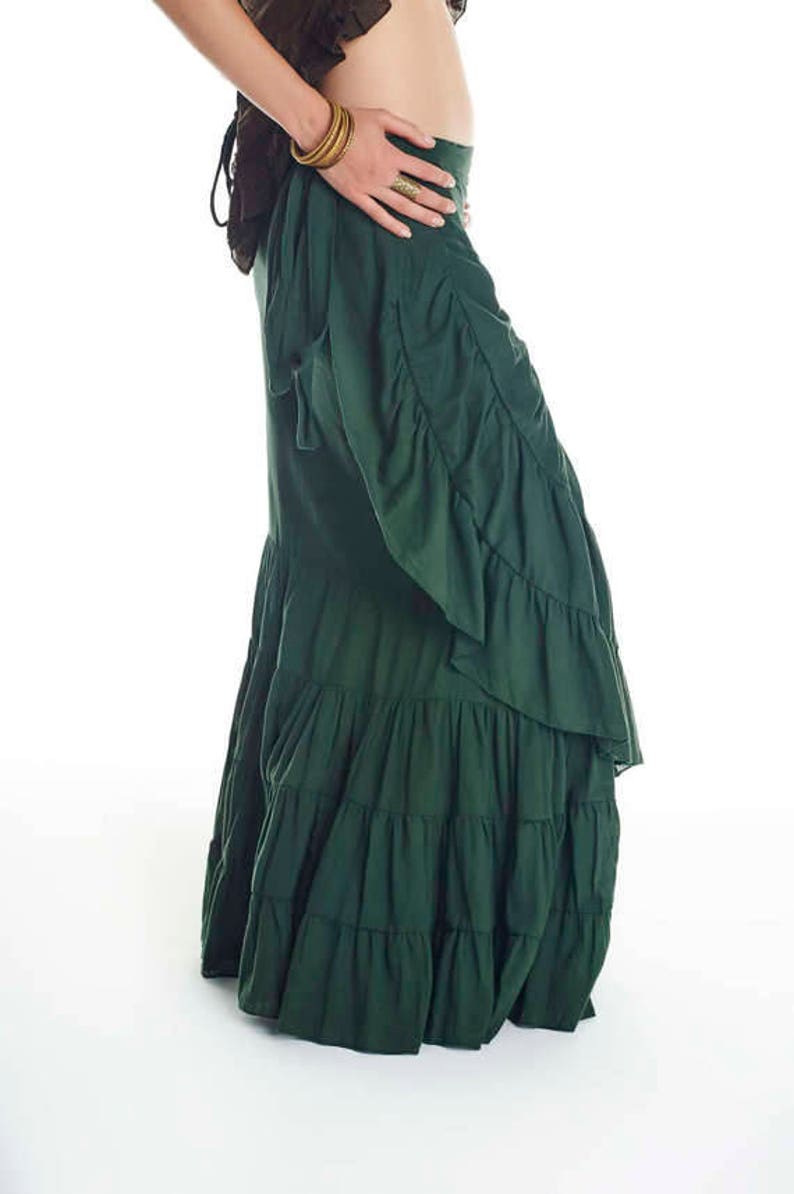 Flamenco Skirt Belly Dance Skirt Tribal Skirt Gypsy Skirt | Etsy