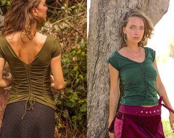 Top Pixie da donna, abbigliamento da festival da donna, top