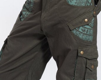 Pantaloni cyberpunk, pantaloni cargo da festival, pantaloni techwear, pantaloni cargo da uomo, pantaloni psy trance goa, abbigliamento psichedelico, pantaloni rave, pantaloni gorpcore