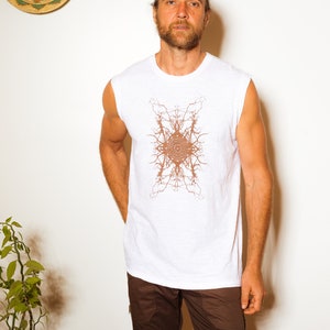Heilige Geometrie Tank Top, Psy Trance T Shirt, Psychedelic Festival Singlet, Männer Sommer Tank, Strand Top, Cyberpunk Top