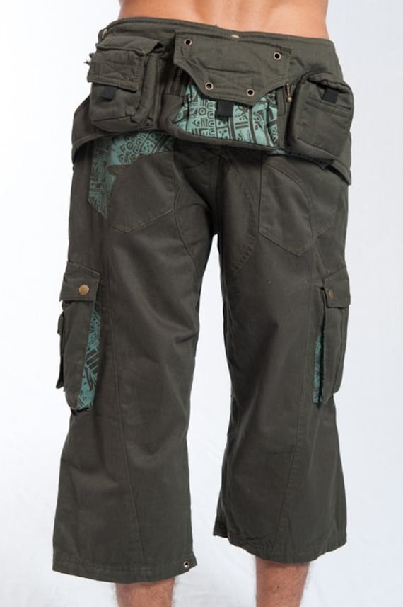 mens turquoise cargo shorts