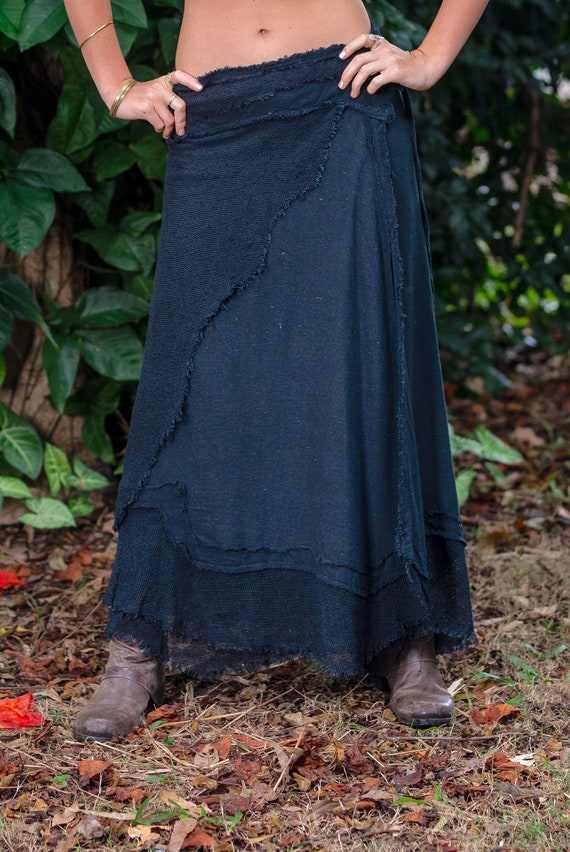 【NONCODE】Hoven Terry Training Long Skirt Terry Wrap Skirt | Unique Design | HUMANOID