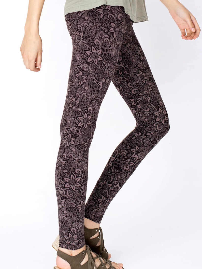 Floral Yoga Pants Boho Leggings Festival Clothing Burning Etsy