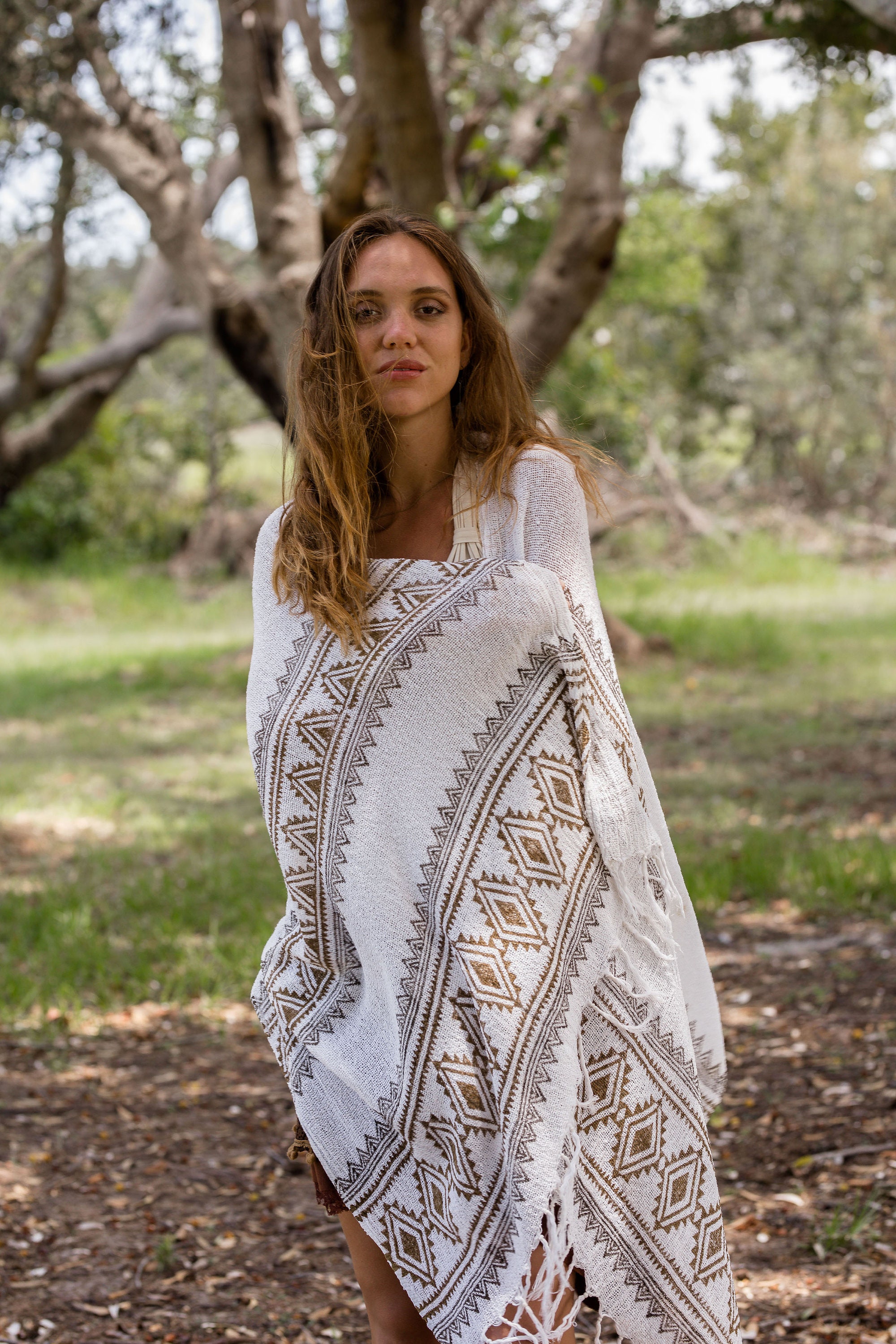 Ethnic Scarf, Block Print Shawl, Tribal Cover Up, Hand Print