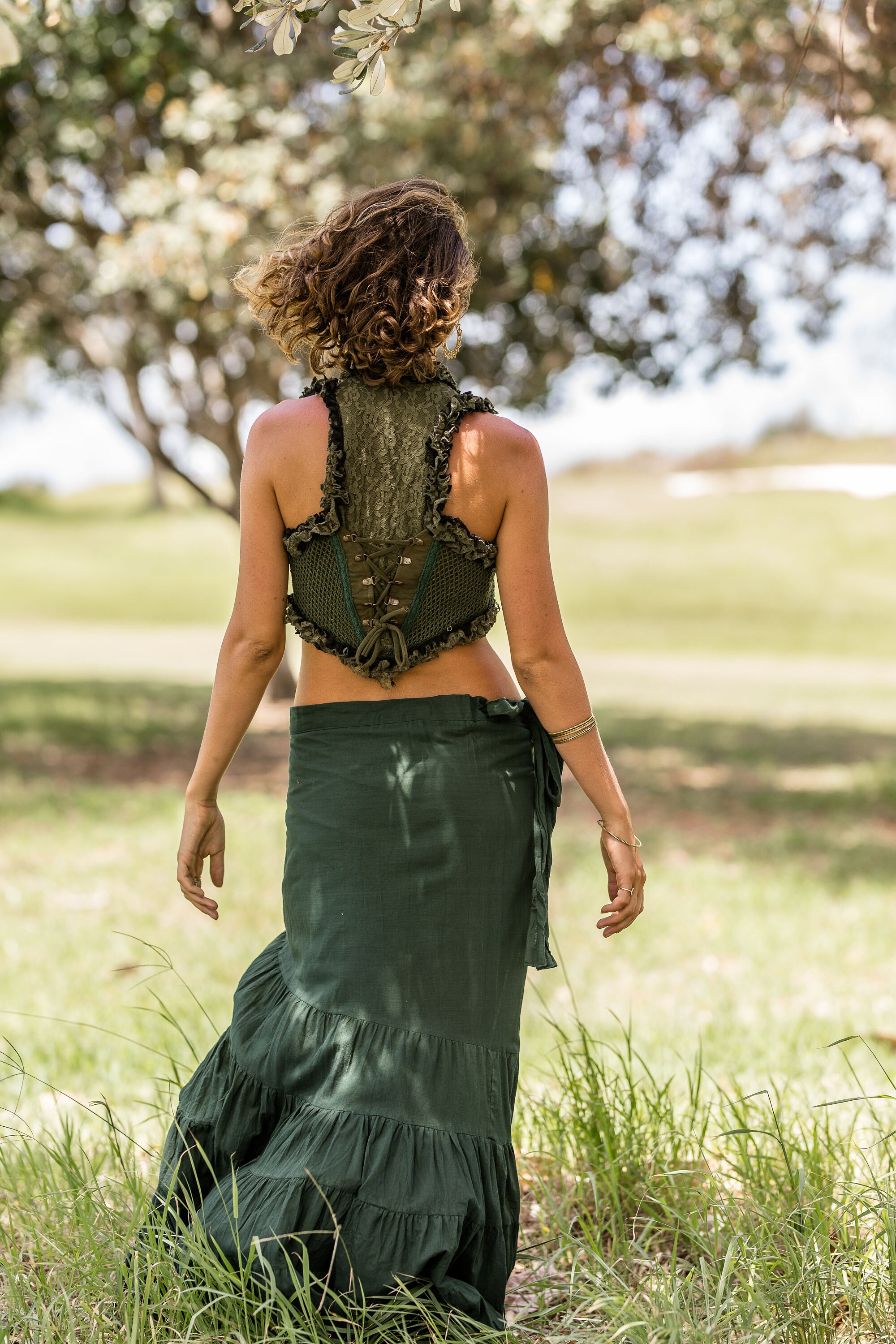 Flamenco Skirt, Wrap Skirt, Ruffle Skirt, Women Maxi Skirt