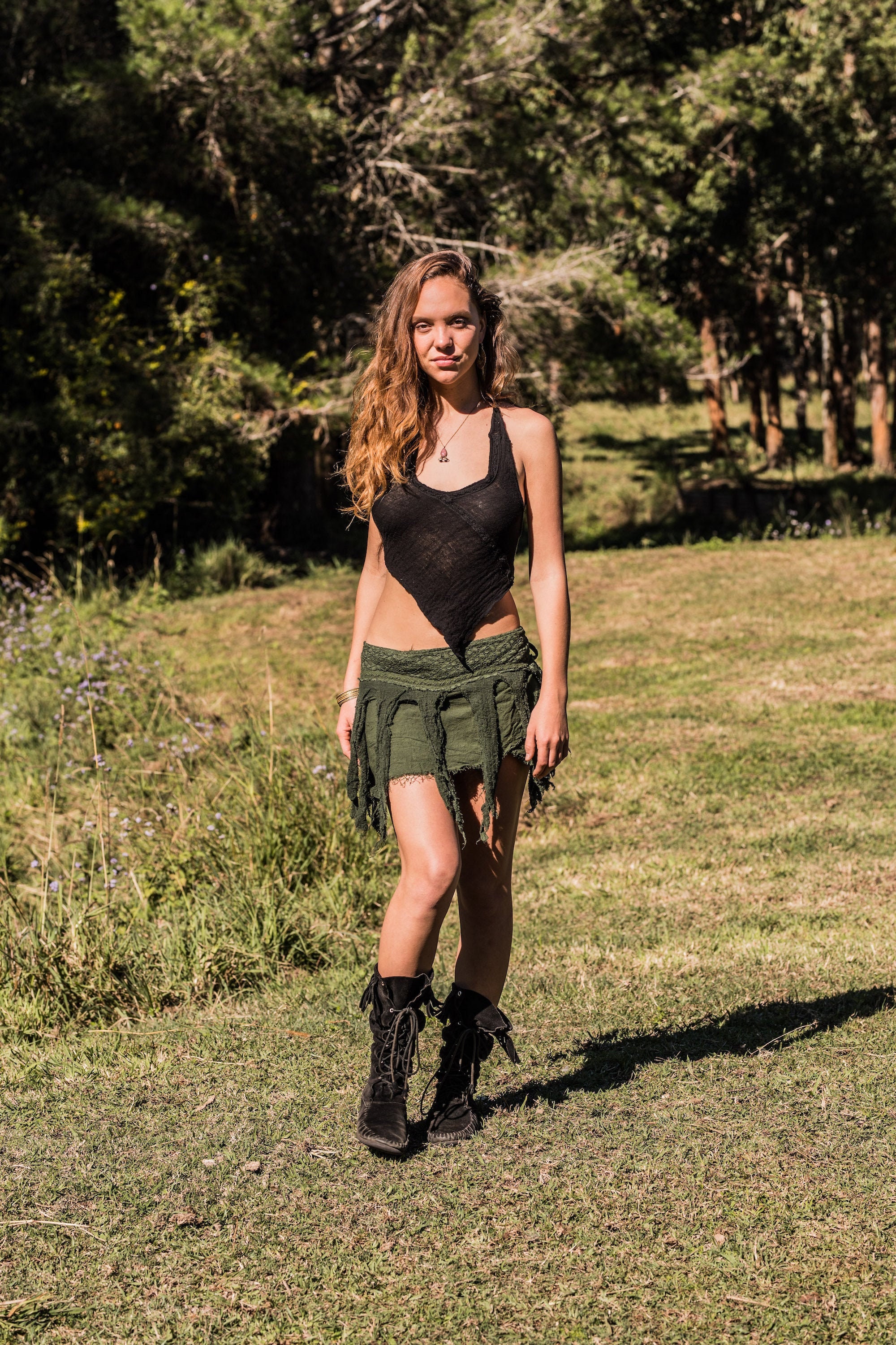 Fairy Skirt, Mini Pixie Skirt, Boho Skirt, Elven Clothing, Goa